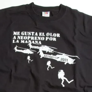 Camiseta para buceadores Kilgore Diver. Negra