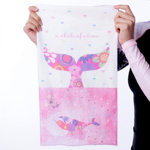 Bandana Ballena Rosa Flower - ecotiendabuceo Oceanarium