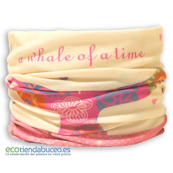 Bandana Ballena Rosa Flower - ecotiendabuceo Oceanarium