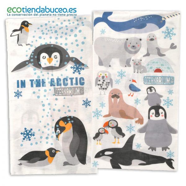 Bandana Artic Pingüino y Orca - ecotiendabuceo Oceanarium