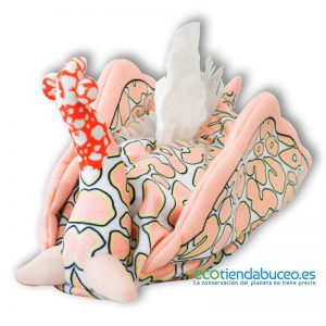 Psychedelic batwing slug - Nudibranquio porta pañuelos tissue box ecotiendabuceo oceanarium