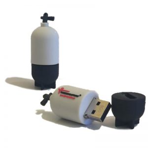 Memoria USB 8Gb botella buceo. Pen drive - ecotiendabuceo