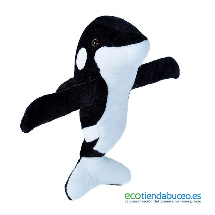 Orca de peluche para abrazar. Para la siesta o la